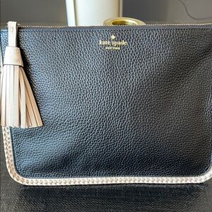 Kate Spade Black Leather Clutch